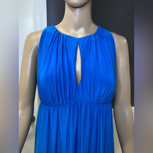 NWT Susana Monaco blue keyhole sleeveless layered mini dress size S - Picture 2 of 7